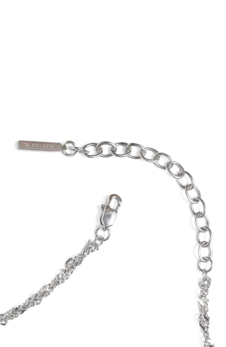 Alex and Ani Singapore Chain Layering Necklace, Alternate, color, Silver