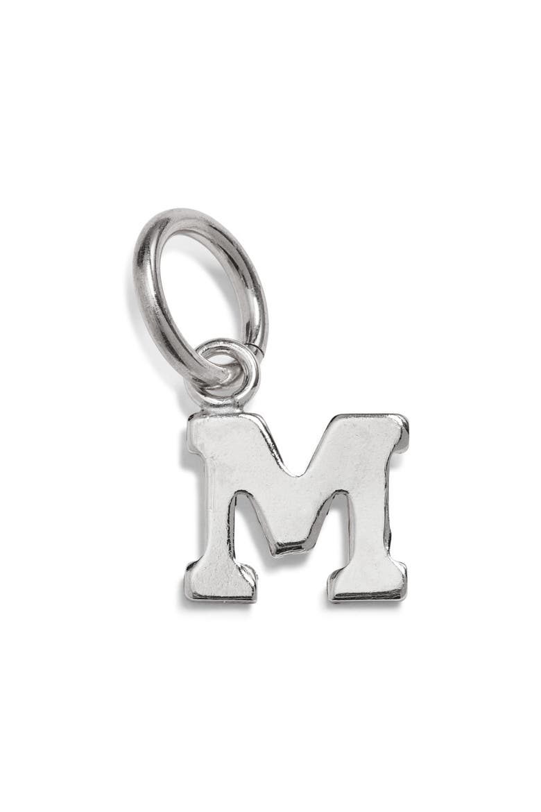 Initial Charm, Main, color, STERLING SILVER - M
