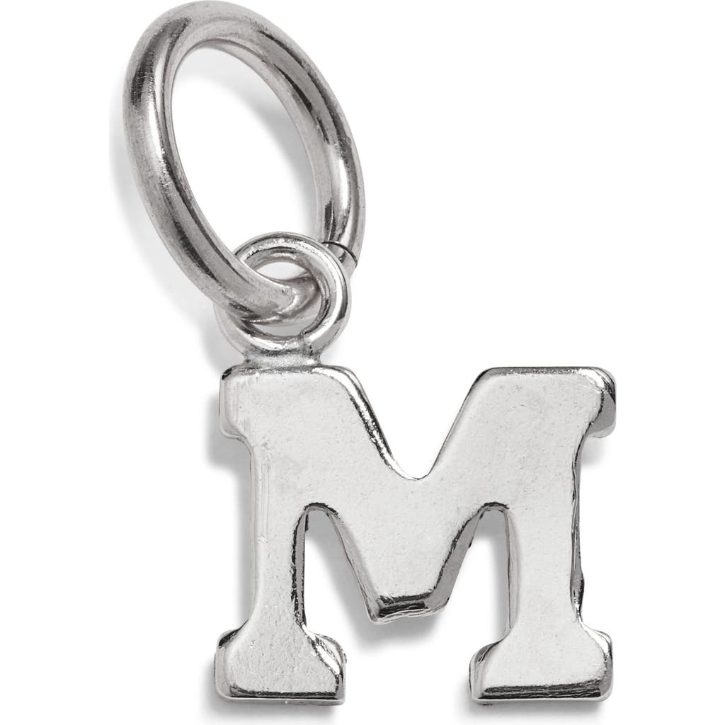 Nashelle Initial Charm In Sterling Silver - M