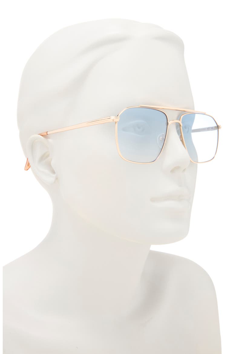 Equator 55mm Aviator Sunglasses, Alternate, color, GOLD / TAN / SKY BLUE GRAD