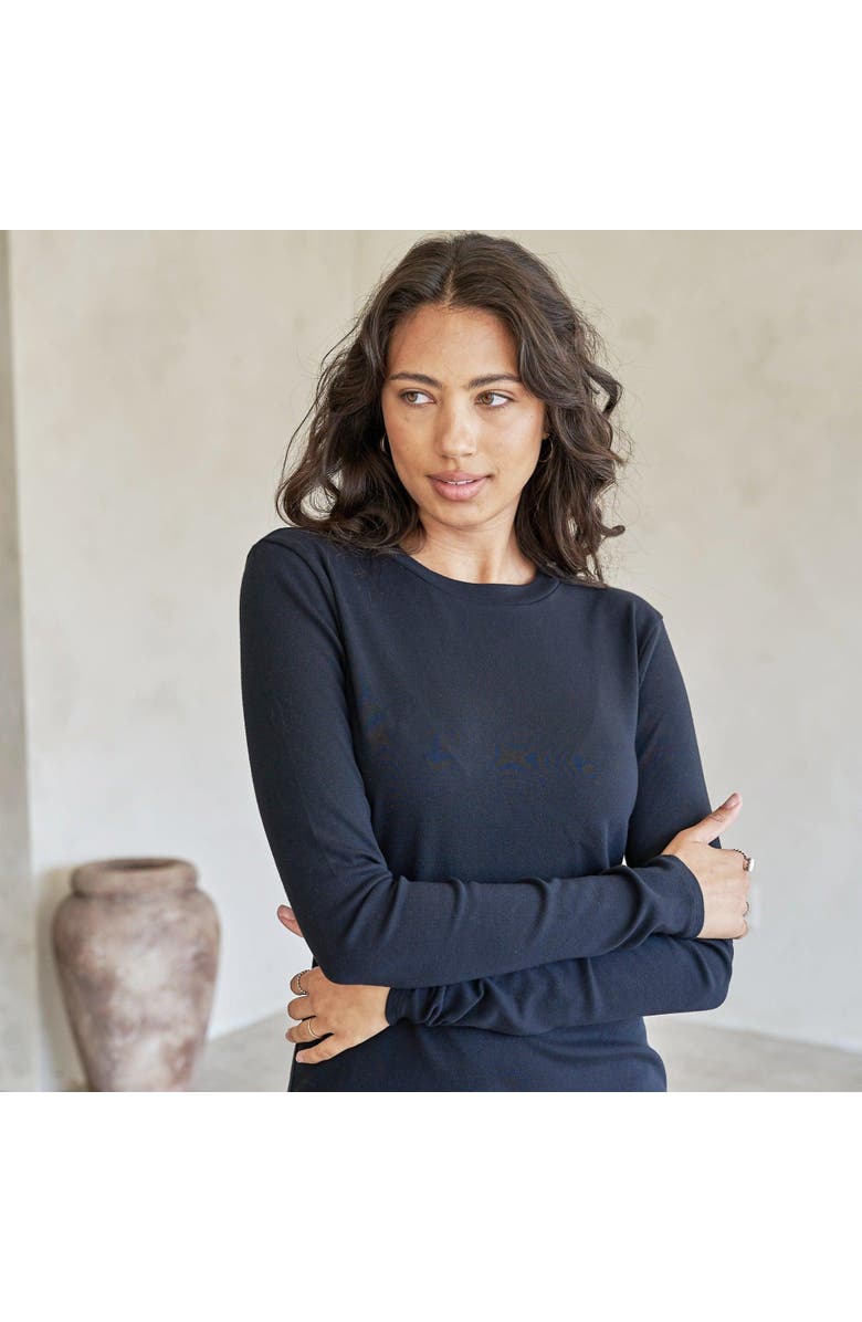 eavolu Garda Long Sleeve Top, Main, color, Coal Black