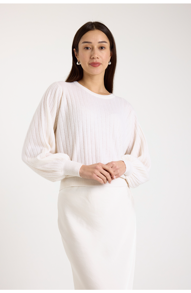 Brodie Pure Cashmere Pixie Crew Neck 100% Cashmere Sweater, Main, color, Organic White