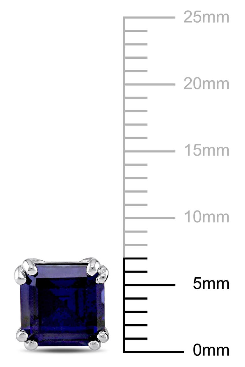 Lab-Grown Blue Sapphire Stud Earrings, Alternate, color, BLUE