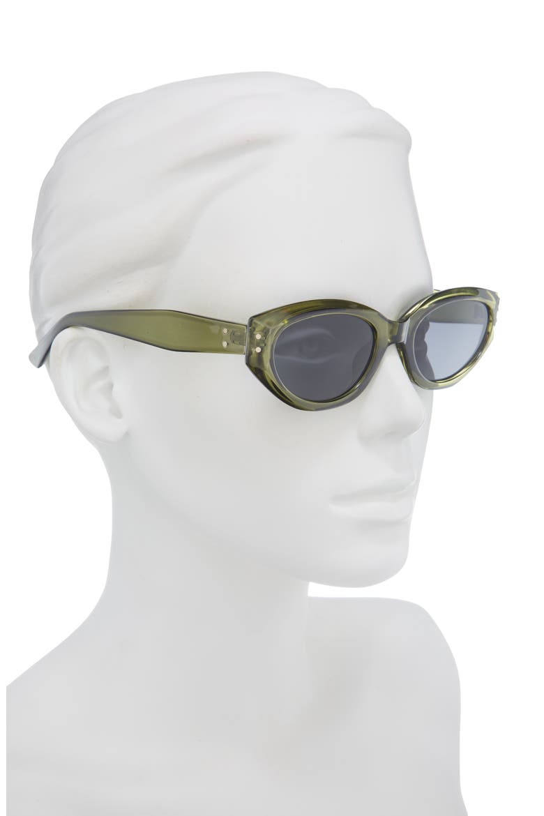 50mm Oval Sunglasses, Alternate, color, CLEAR GREEN