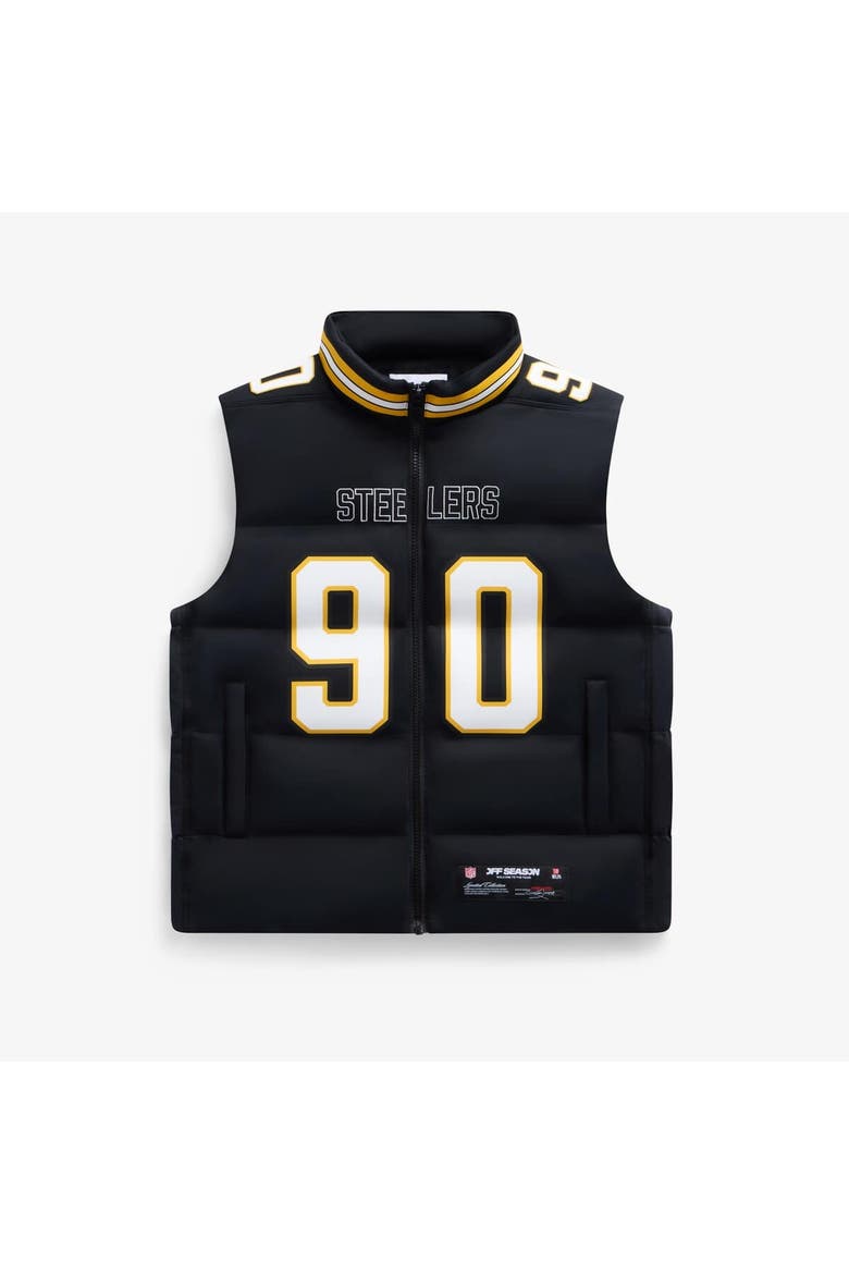 Unisex T.J. Watt Black Pittsburgh Steelers Player Puffer Vest, Main, color, Black