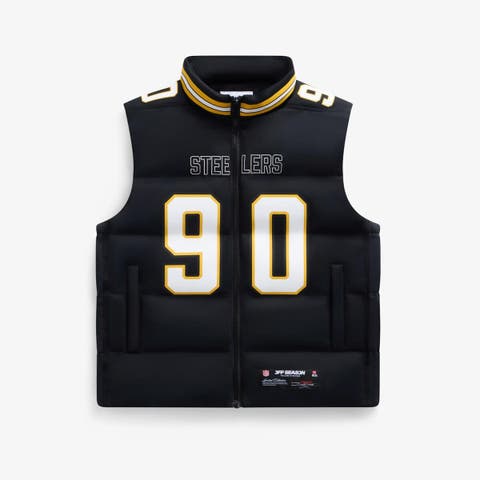 Unisex T.J. Watt Black Pittsburgh Steelers Player Puffer Vest