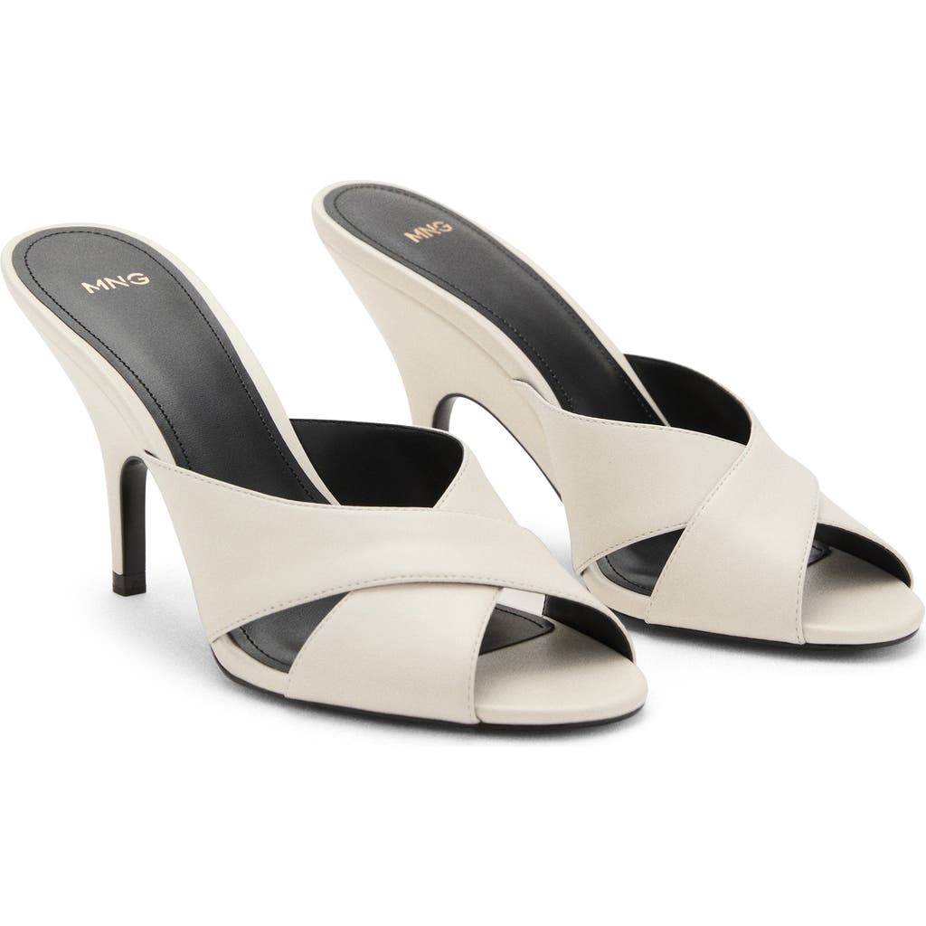 Mango Slide Sandal In White