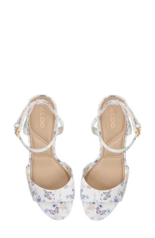 Aldo Women's Gracious Two-piece Block-heel Dress Sandals In White Multi