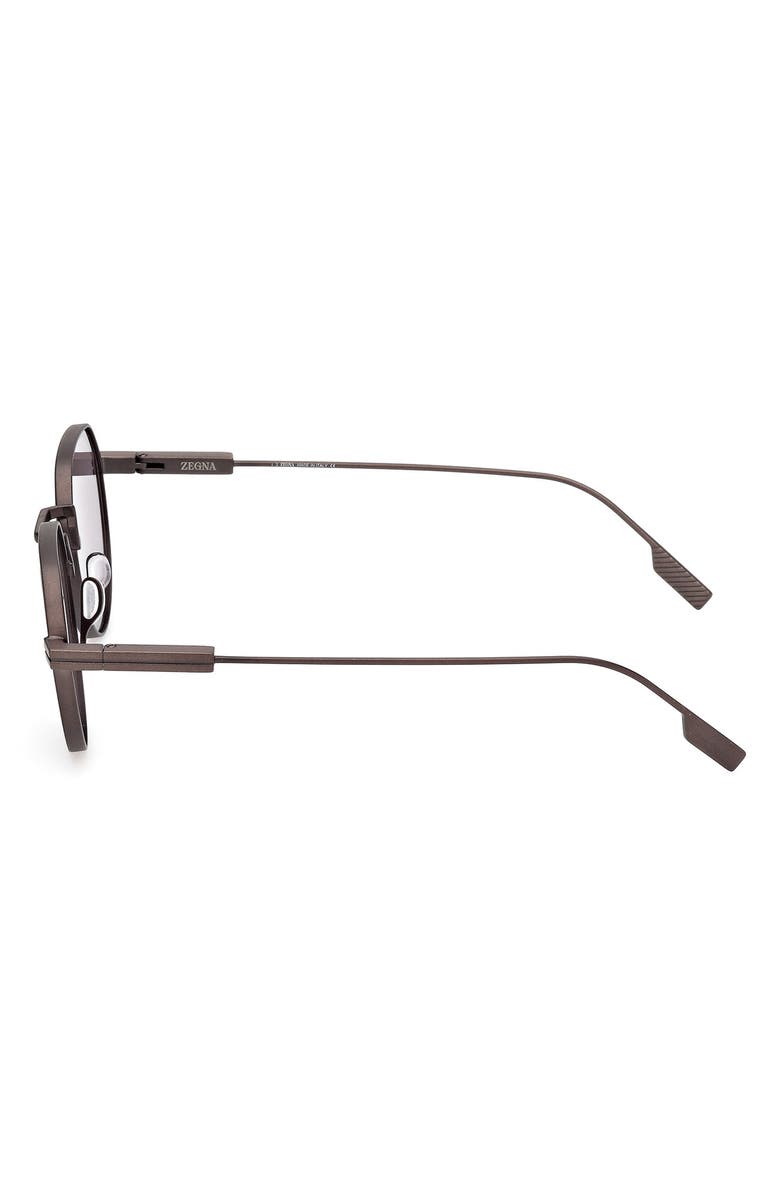 ZEGNA 52mm Round Polarized Sunglasses, Alternate, color,