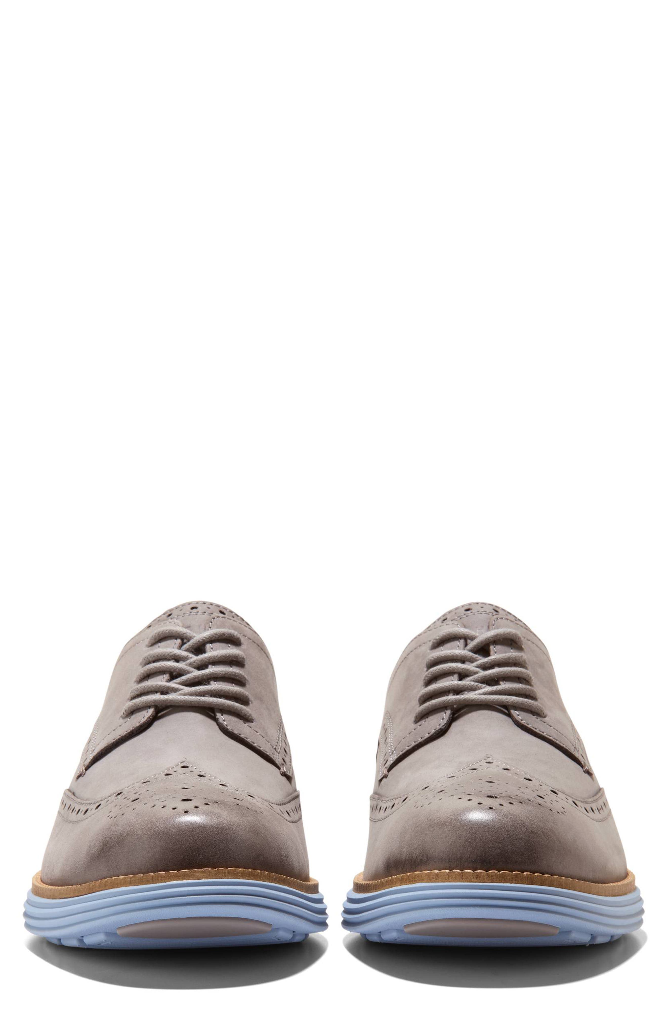 Cole Haan Wingtip Leather Derby Sneaker, Alternate, color, Ironstone / Forever Blue