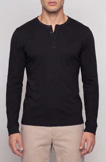 Air Weight Long Sleeve Cotton Henley