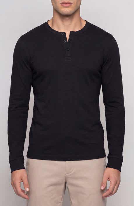 Air Weight Long Sleeve Cotton Henley