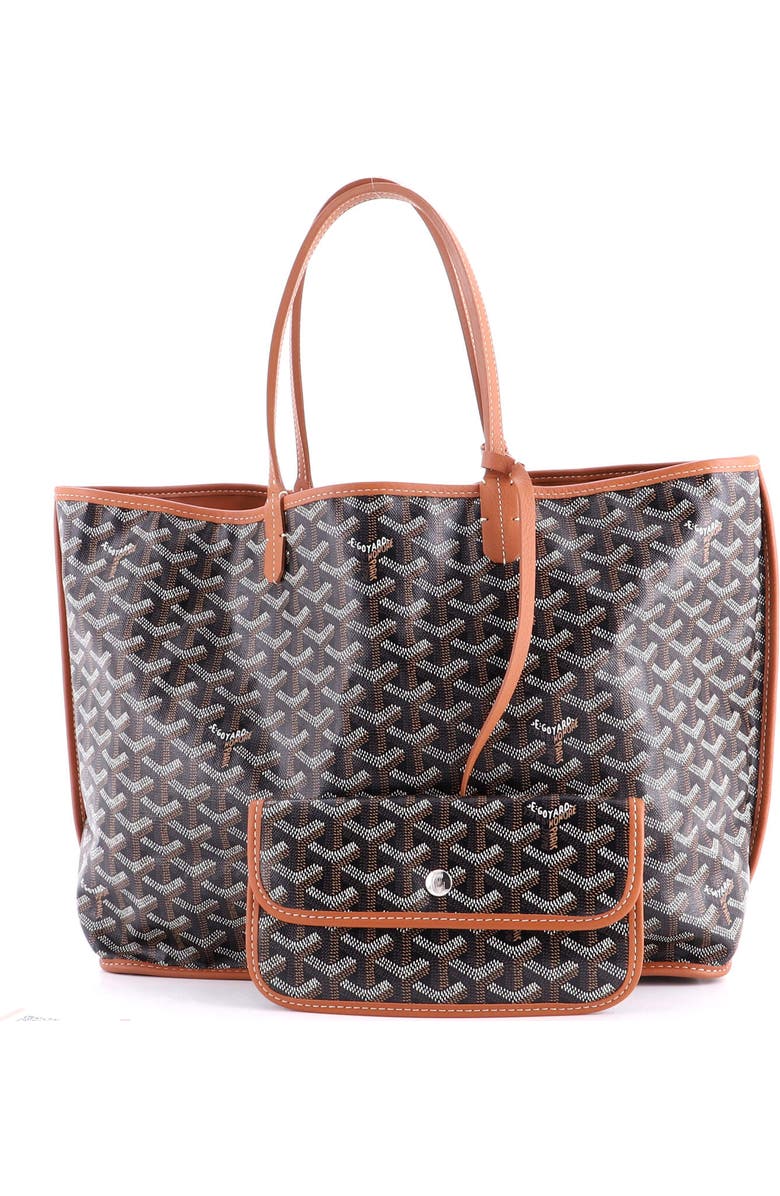 Pre-Owned Goyard Anjou Reversible Tote Coated Canvas PM, Alternate, color, Brown
