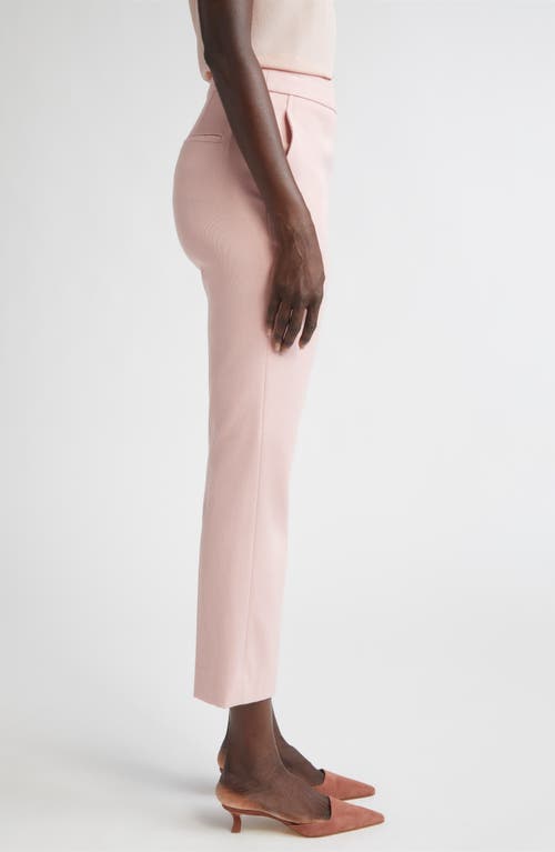 St John St. John Emma Mélange Stretch Twill Crop Pants In Pink