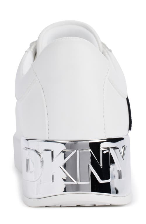 Dkny Women's Maben Varsity Lace-up Sneakers In White