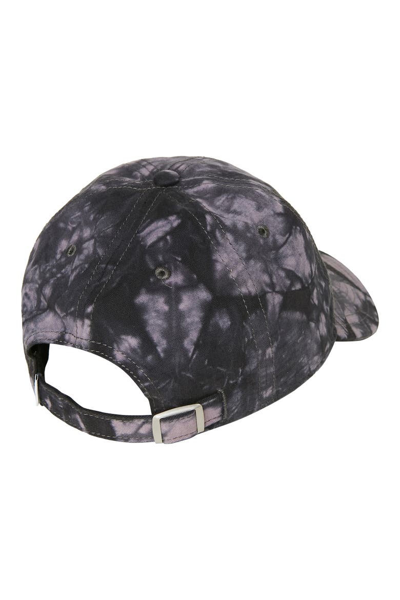 Drop In Tie Dye Baseball Cap, Alternate, color, WASHED BLACK