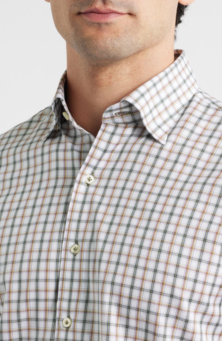 johnnie-O Chiles Check Cotton Button-Down Shirt, Alternate, color, Forest