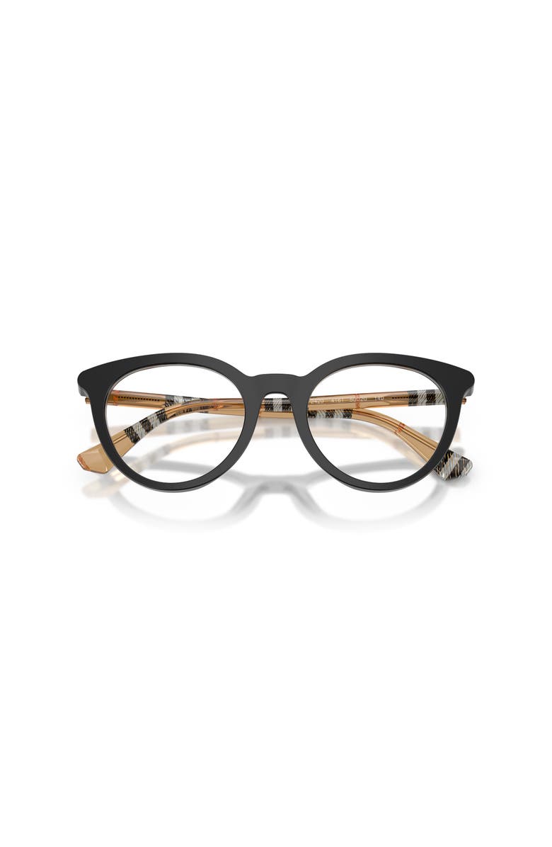 Burberry 48mm Round optical glasses, Alternate, color, Black