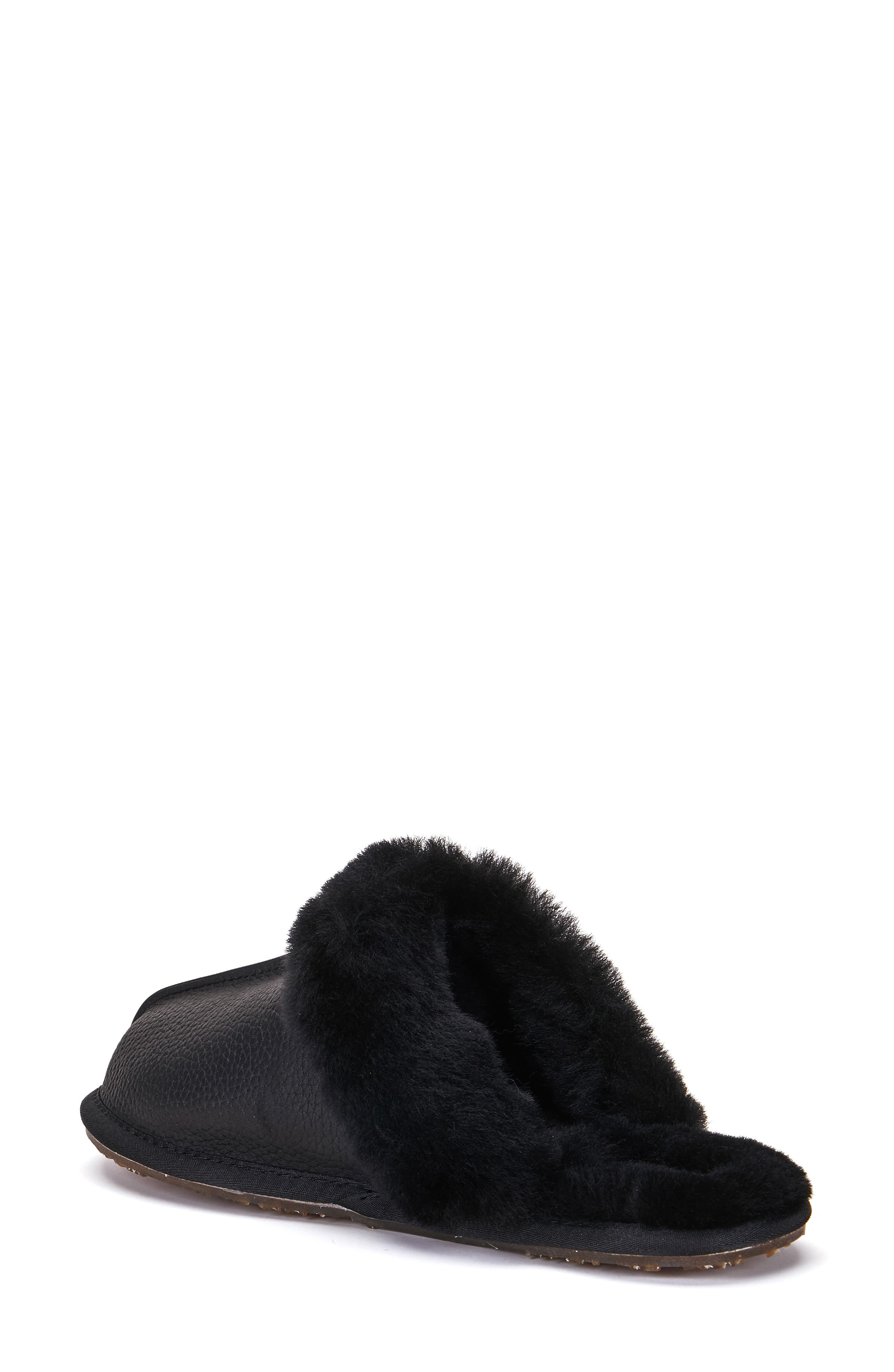 Australia Luxe Collective Genuine Shearling Mule Slipper, Alternate, color, Crow