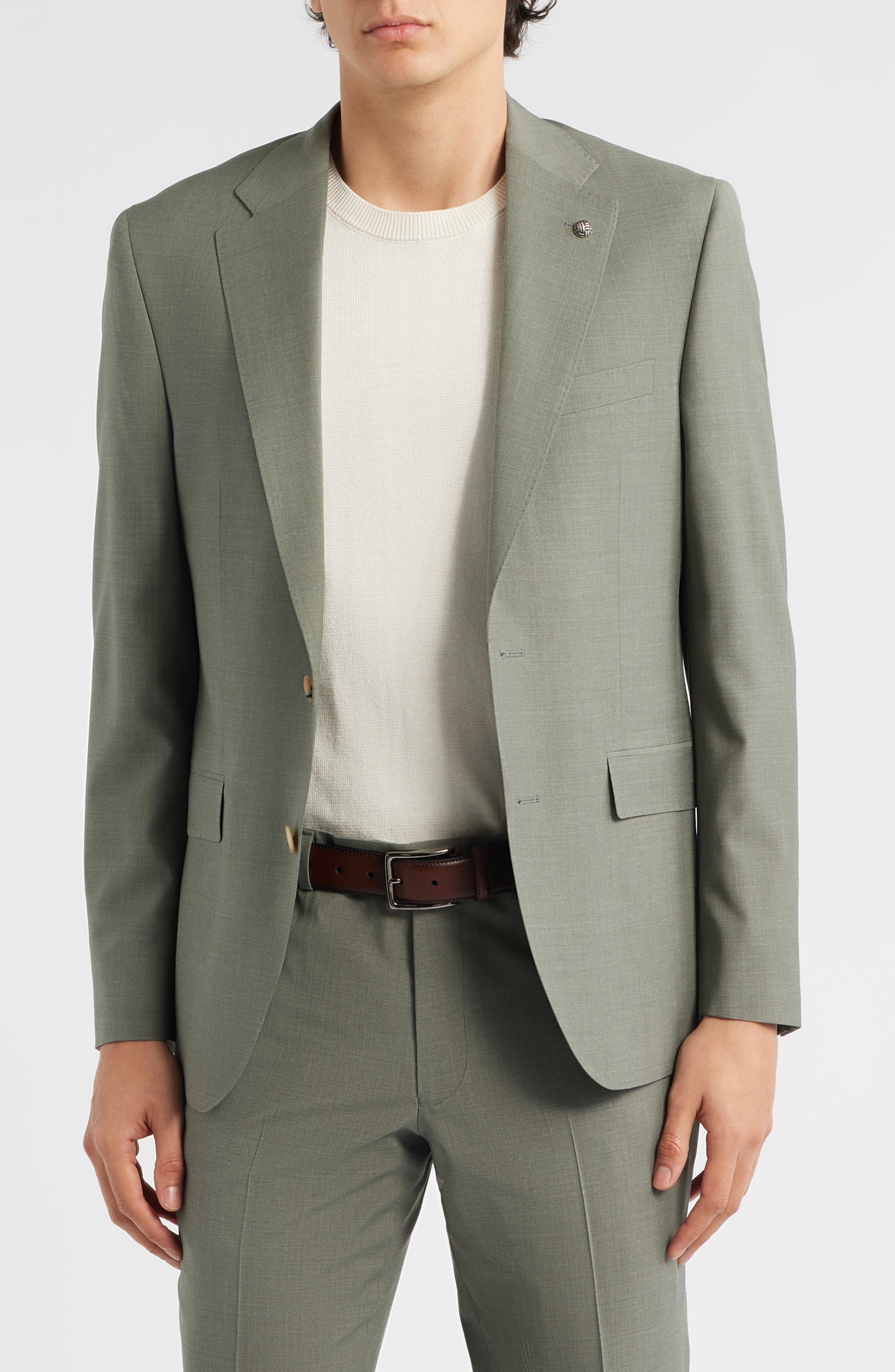 Jack Victor Esprit Contemporary Fit Sage Green Wool Blend Suit