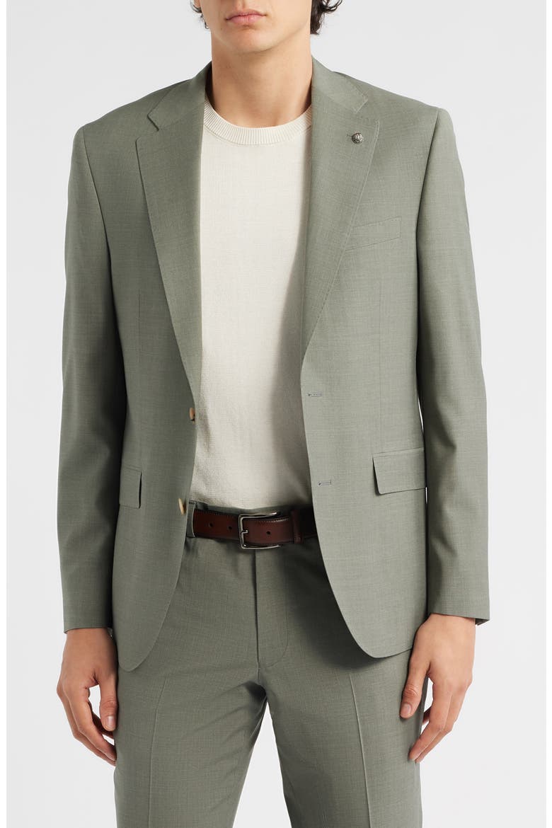 Esprit Contemporary Fit Sage Green Wool Blend Suit, Alternate, color, SAGE
