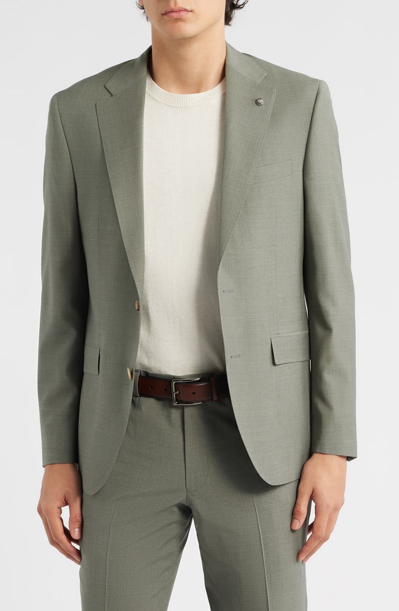 Jack Victor Esprit Contemporary Fit Sage Green Wool Blend Suit, Alternate, color, Sage