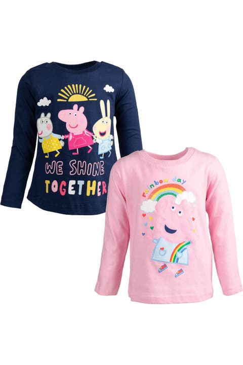 2-Pack Glitter Long Sleeve T-Shirts