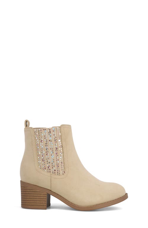 Mia Kids' Syena Crystal Embellished Chelsea Boot In Neutral