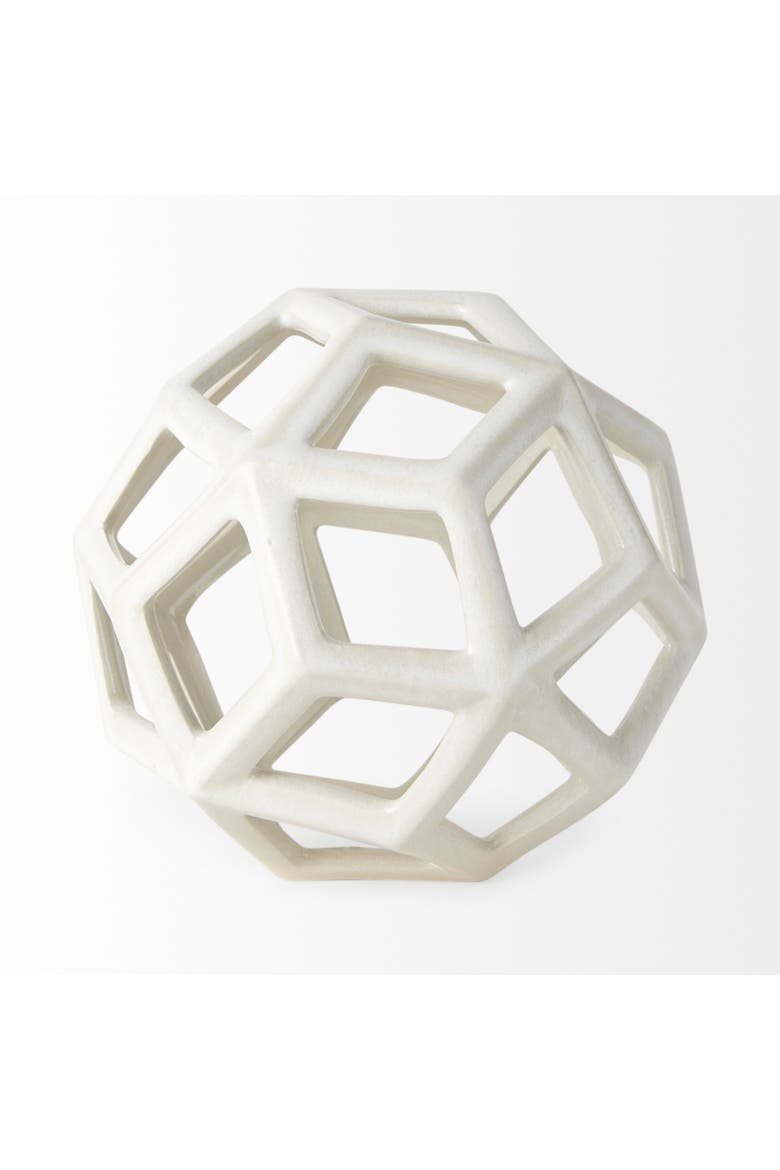 Geom Ceramic Geometric  Object, Alternate, color, White