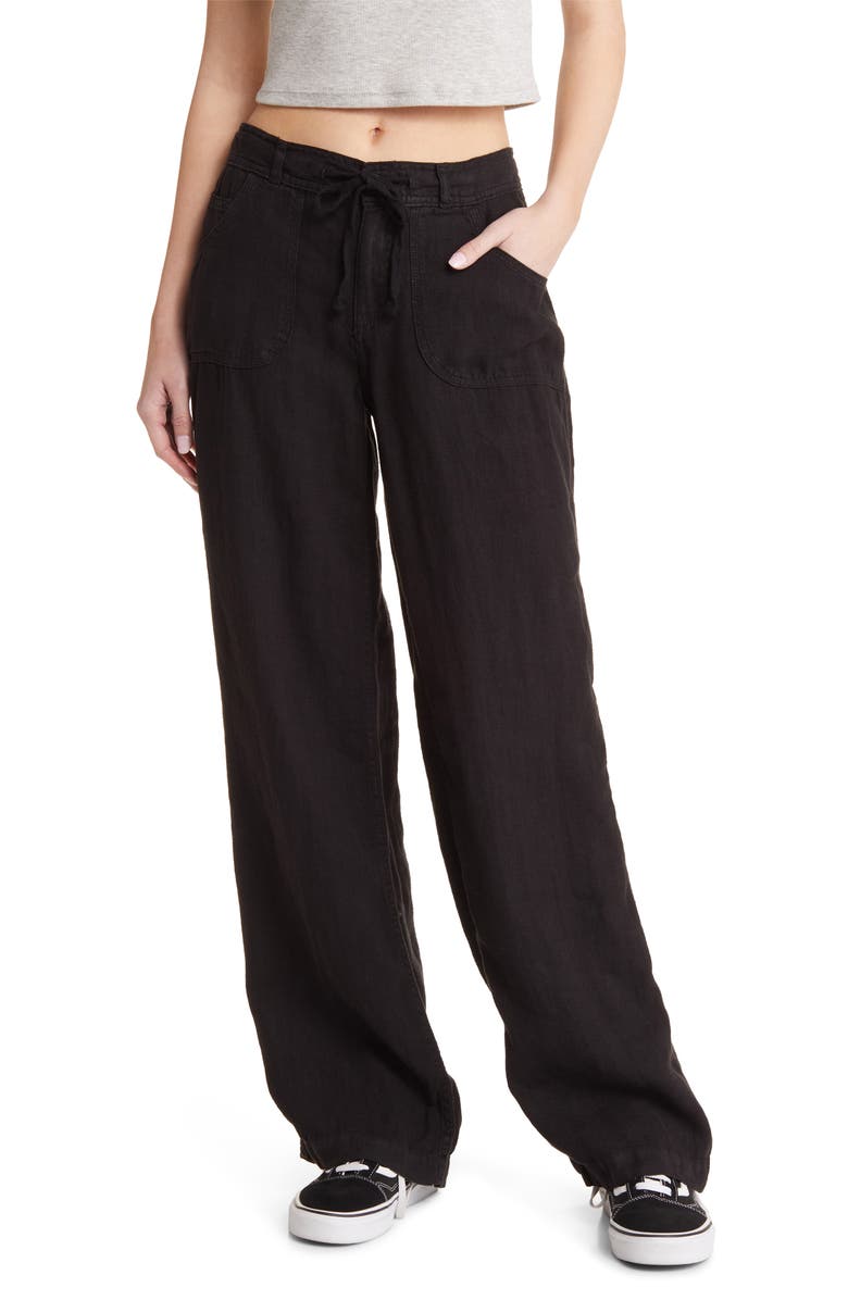 BDG Urban Outfitters Drawstring Waist Linen Pants, Main, color,