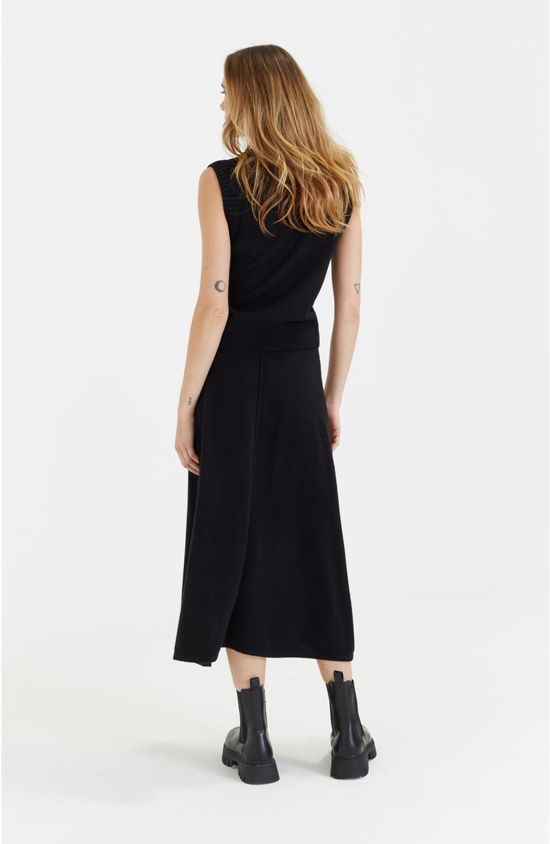 Chinti & Parker Wool Cashmere Midi Skirt, Alternate, color, Black