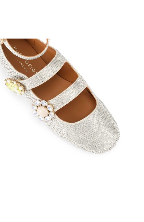 Kurt Geiger London Ankle Strap Ballet Flat In Neutral