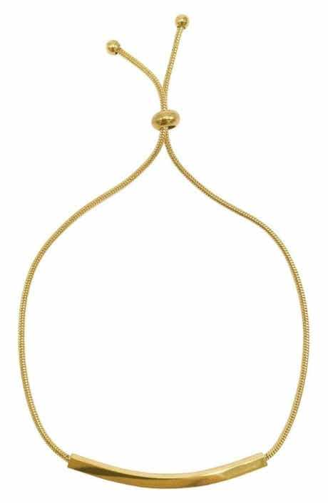 Adornia White Rhodium Plated Bar Station Slide Bracelet