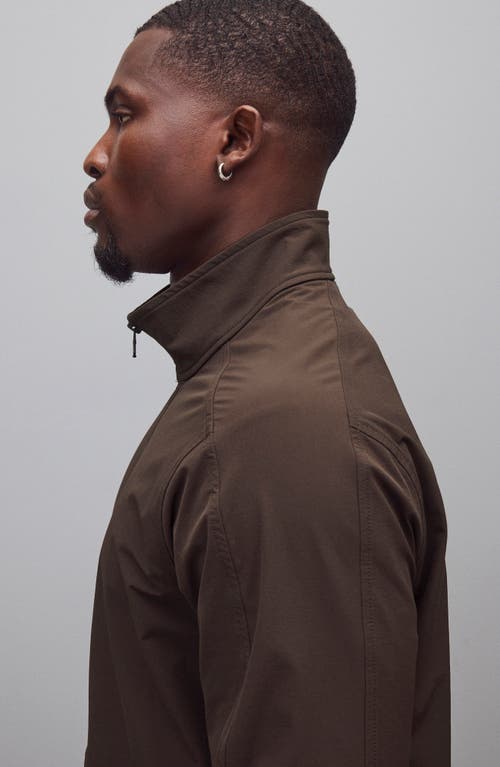 Reigning Champ Stretch Nylon Oxford Team Jacket In Brown