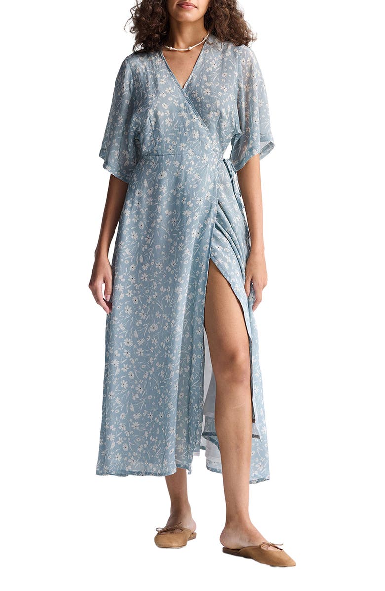 Reistor Maxi Wrap Dress, Alternate, color, Floral Poetry