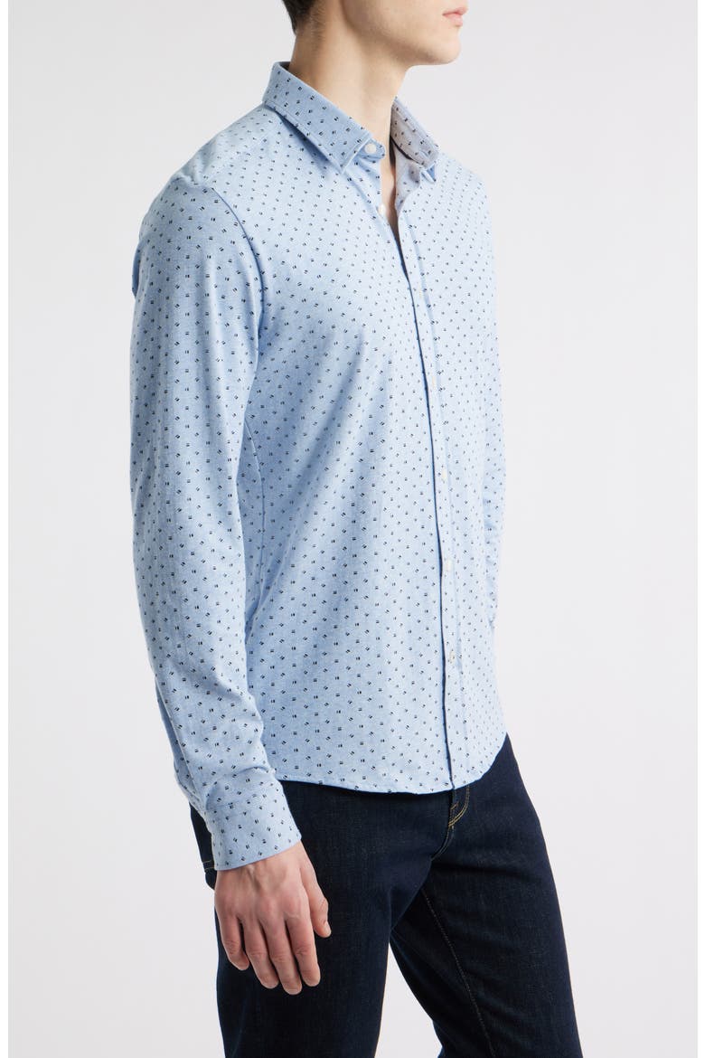 Roan Kent Stretch Cotton Button-Up Shirt, Alternate, color, LIGHT BLUE
