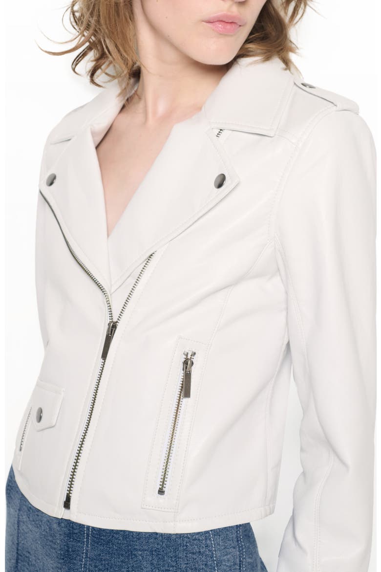 Cult Recycled Leather Jacket, Alternate, color, WHITE