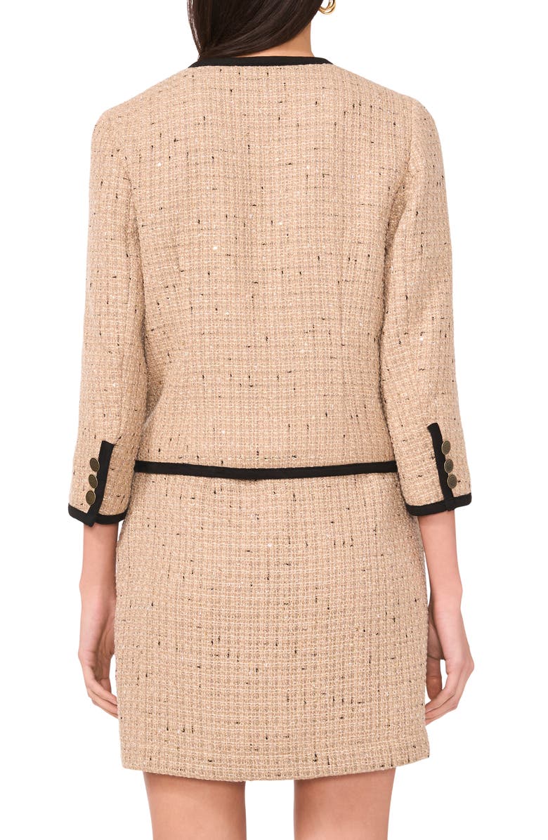 Vince Camuto Front Button Blouson Jacket, Alternate, color, Camel