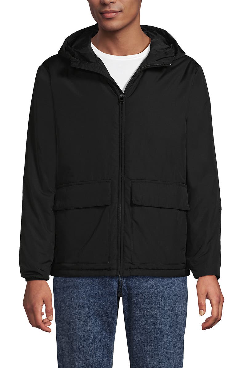 Lands' End FeatherFree Insulated Hooded Jacket, Main, color, Black
