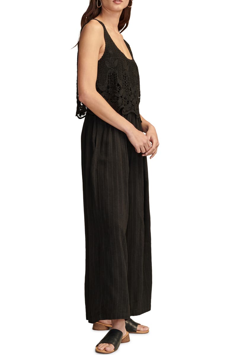 Lucky Brand Lace Bodice Jumpsuit, Alternate, color, 