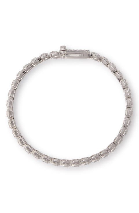 Large Hex Nut Lab Grown Diamond Bracelet