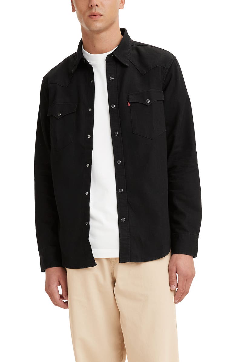 Levi's Classic Western Standard Denim Shirt, Alternate, color, New Black Black Rinse
