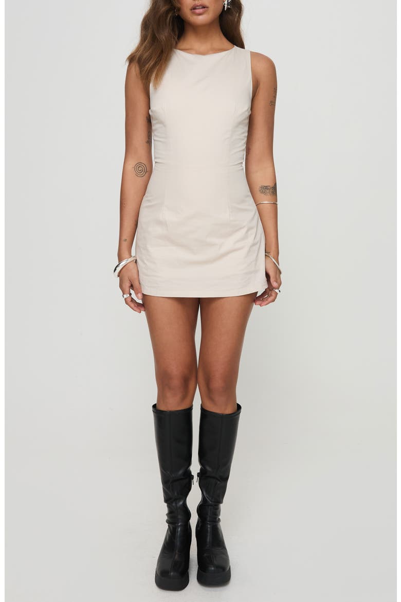 Yumiko Skirted Organic Cotton Romper, Main, color, CREAM