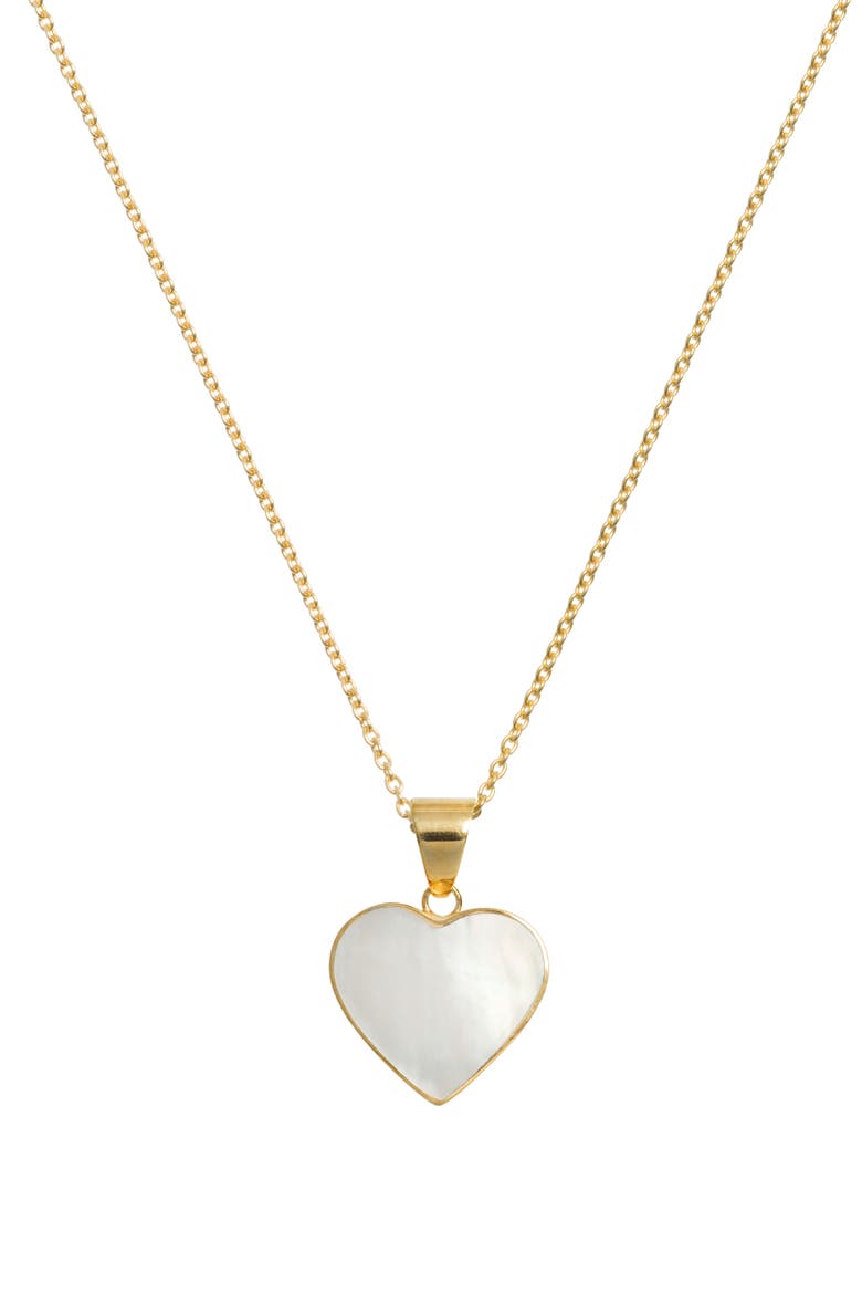 Necklace With MOP Heart, Main, color, Mother of Pearl