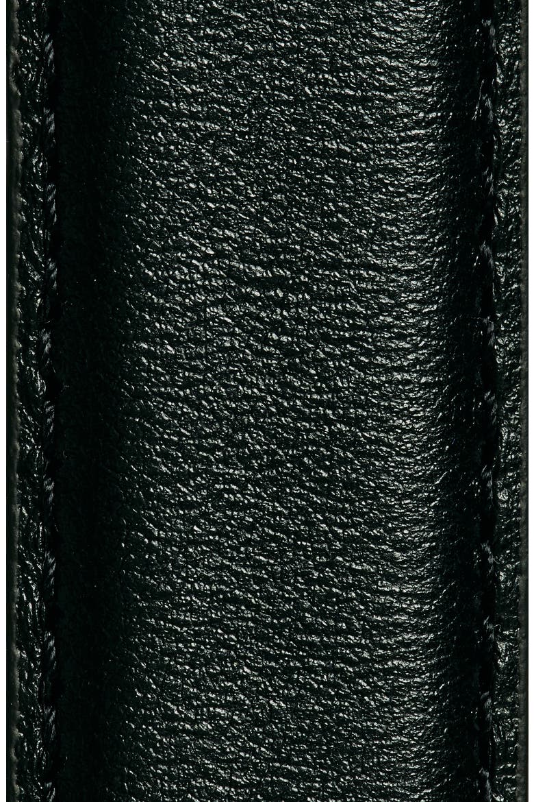 The Georgia Leather Belt, Alternate, color, SILVER SOLID BLACK