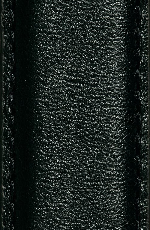 Lie Studio Lié Studio The Georgia Leather Belt In Silver Solid Black