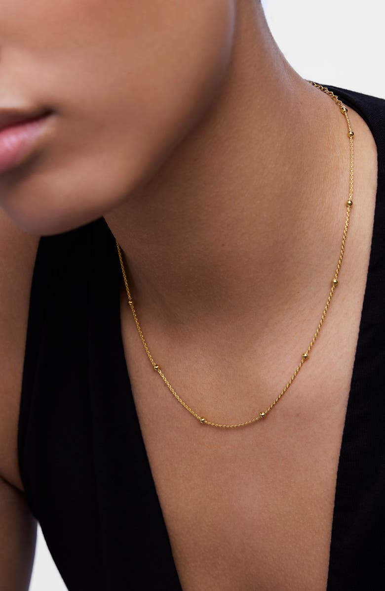 Monica Vinader Beaded Rope Chain Necklace, Alternate, color, 18Ct Gold Vermeil