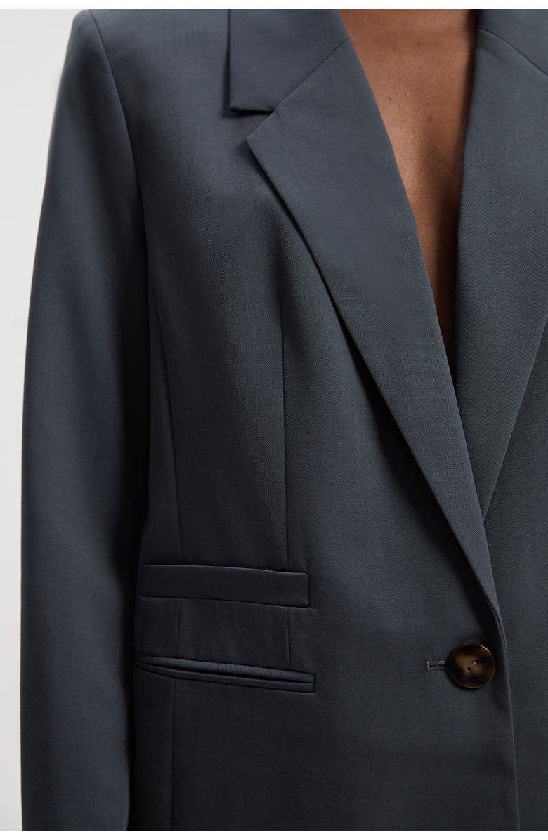 Karen Millen Twill Oversized Blazer, Alternate, color, Grey