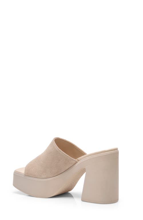 Free People Zoe Platform Slide Sandal In Diamon Suede