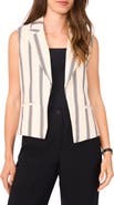 Halogen® Stripe Tweed Vest